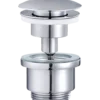 Geyser push bundventil 1 1/4" krom