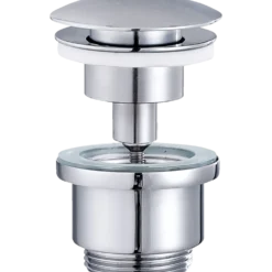 Geyser push bundventil 1 1/4" krom