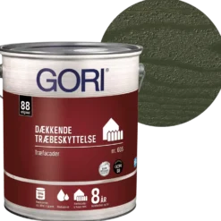 GORI 605 dækkende træbeskyttelse grøn umbra 5 L