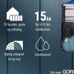 GORI 612 dækkende træbeskyttelse kulsort 0,75 L