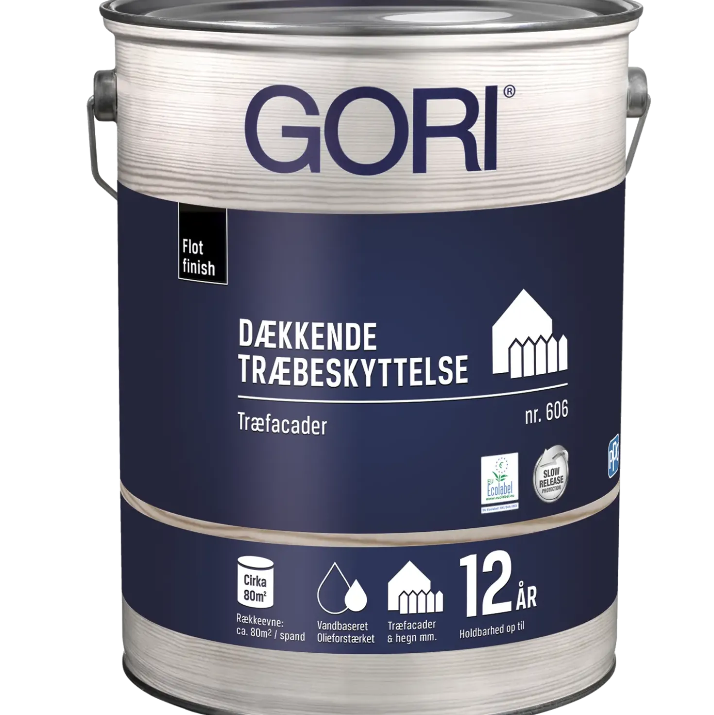 GORI 606 dækkende træbeskyttelse kulsort 9 L