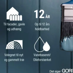 GORI 606 dækkende træbeskyttelse RAL 9010 hvid 5 L