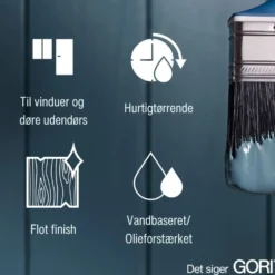 GORI 608 dækkende vinduesmaling RAL 9010 hvid 0,75 L