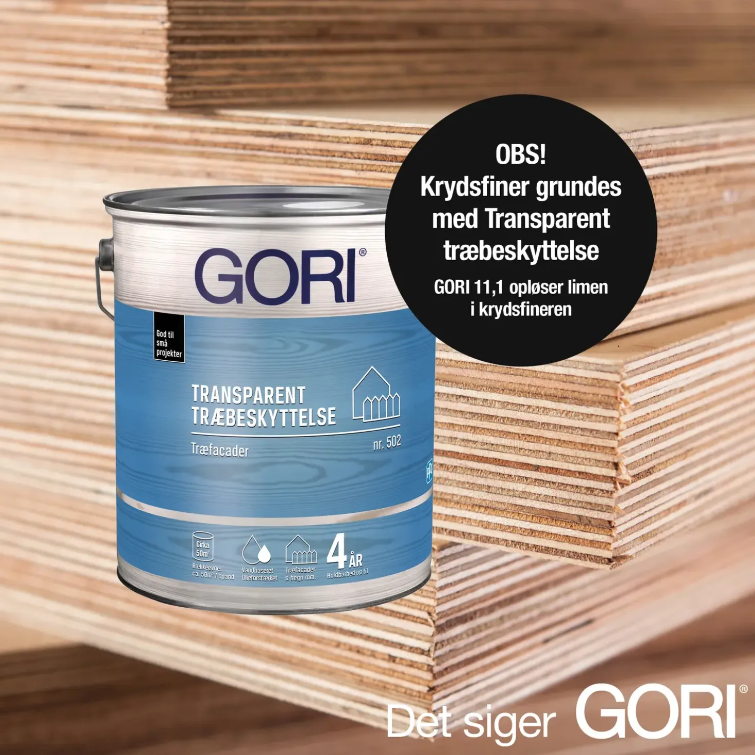 GORI 502 transparent træbeskyttelse transparent base 40 0,75 L