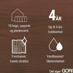 GORI 502 transparent træbeskyttelse ibenholt 5 L