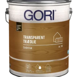 GORI 111 transparent træolie cedertræ 5 L