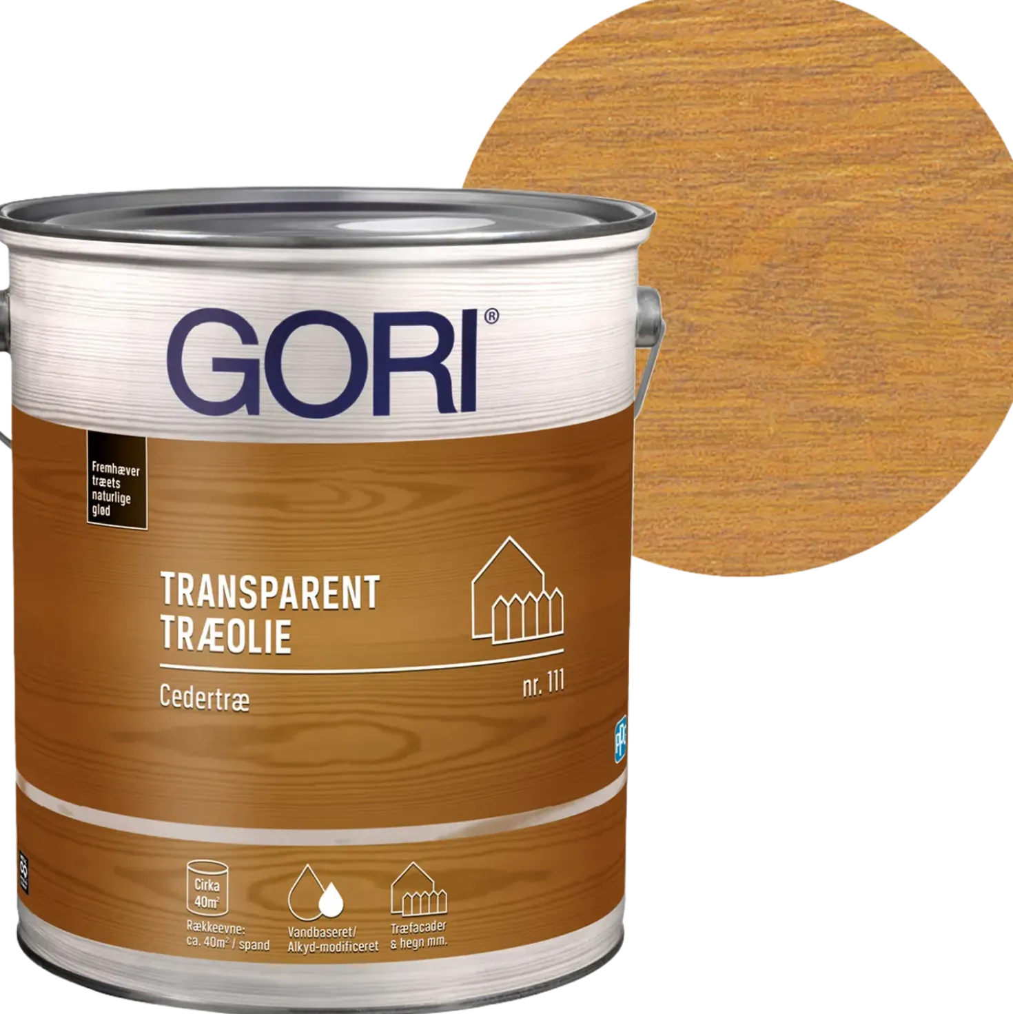GORI 111 transparent træolie cedertræ 5 L