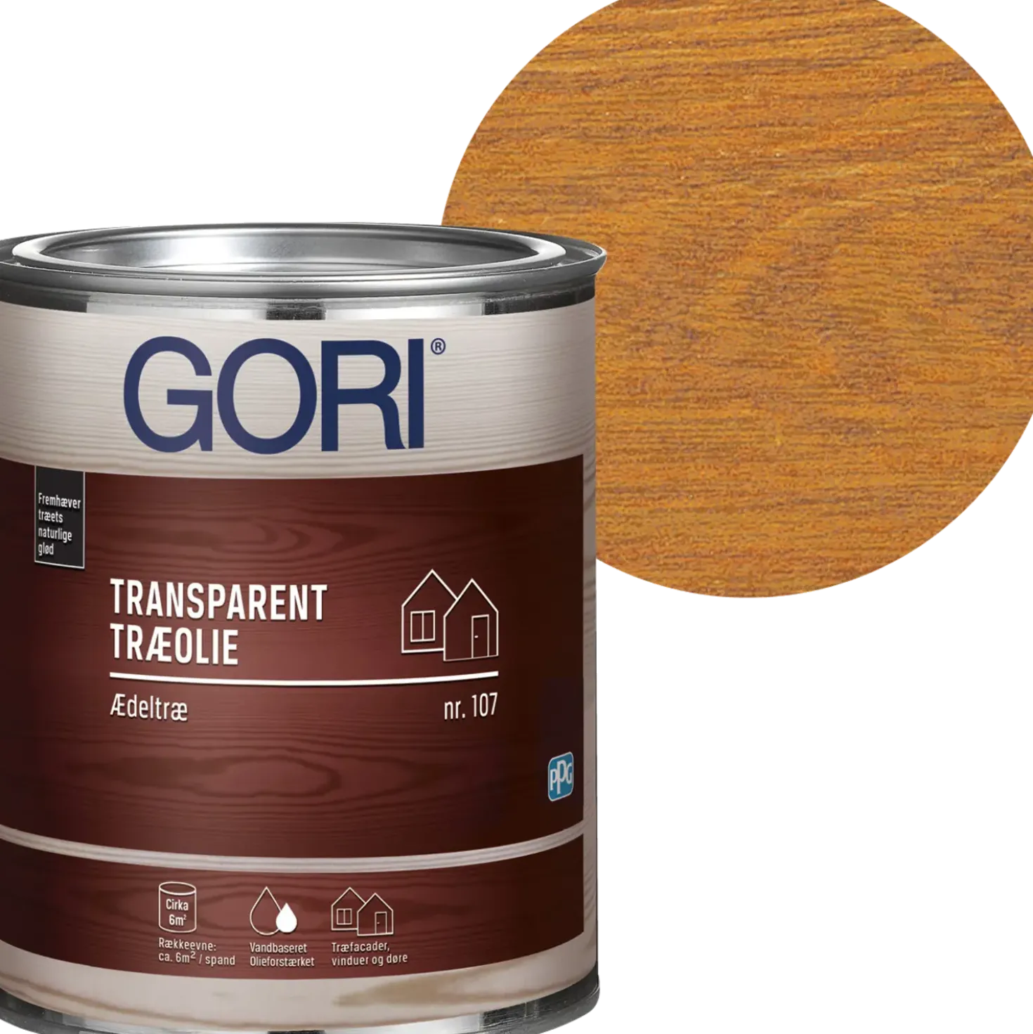 GORI 107 transparent træolie til ædeltræ 0,75 L