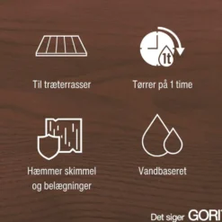 GORI 304 transparent træolie træterrasser pine 5 L