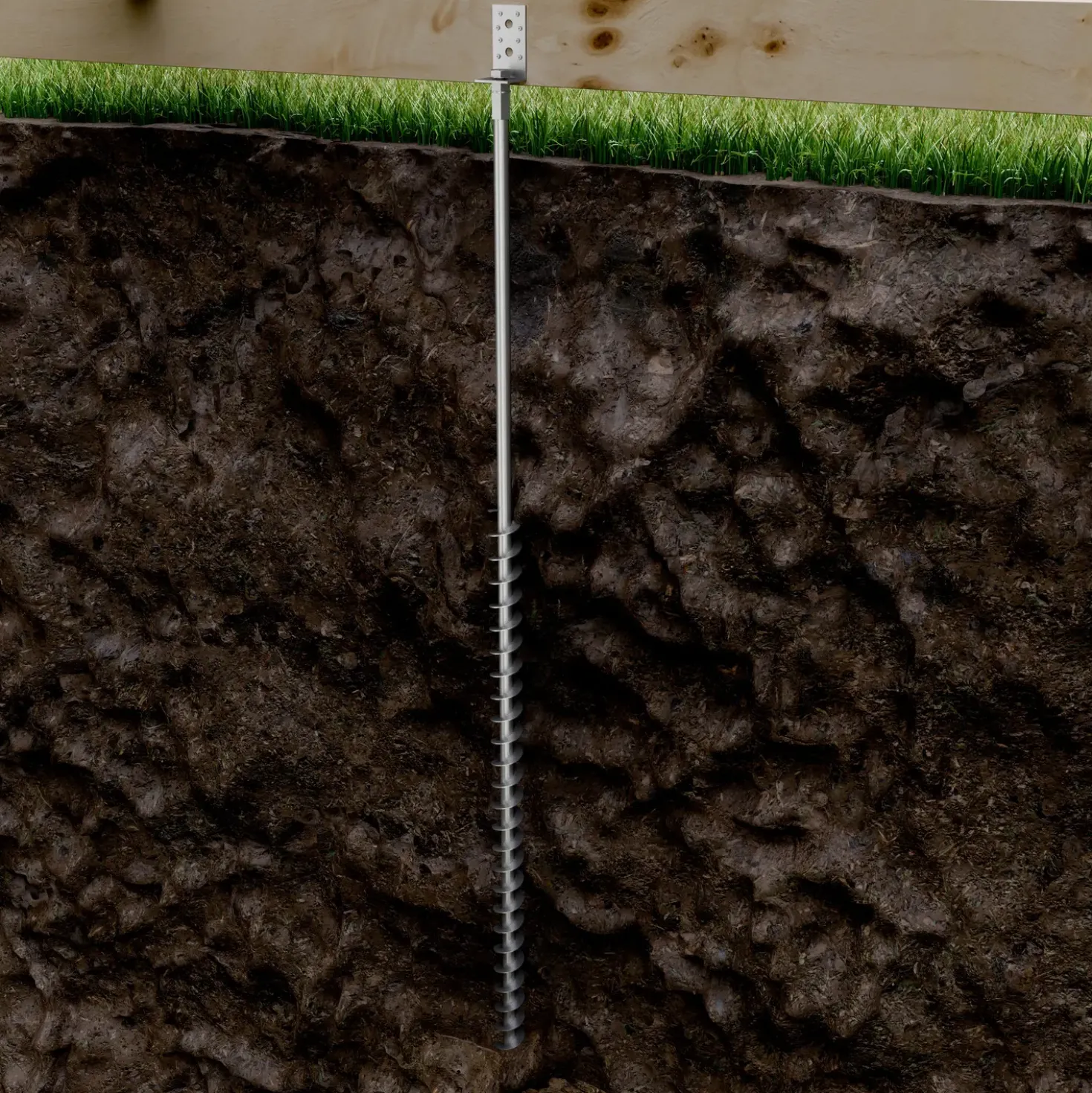 GroundPlug® Twister skruefundament M16/1500