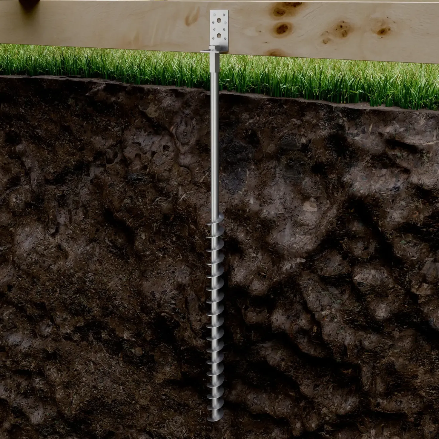 GroundPlug® Twister skruefundament M16/1000