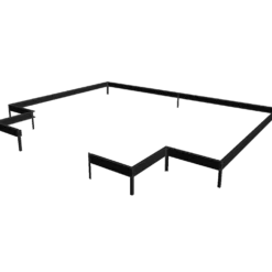 Halls ICON Gardenhouse 8 drivhus 13 m² - sort m/3 mm hærdet glas og fundament