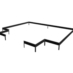 Halls ICON Gardenhouse 6 8,6 m² sort m/3 mm hærdet glas og fundament