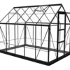 Halls ICON 6 6,1 m² sort m/3 mm delt glas og fundament