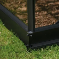 Halls ICON 8 11,2 m² sort m/3 mm hærdet glas og fundament