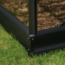 Halls ICON 6 4,9 m² sort m/3 mm hærdet glas og fundament