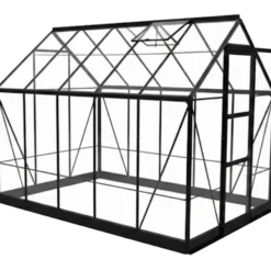 Halls ICON 6 6,1 m² sort m/3 mm hærdet glas og fundament