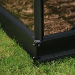 Halls ICON 8 8,1 m² sort m/3 mm hærdet glas og fundament