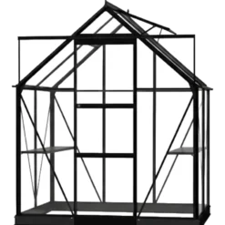 Halls ICON 6 2,5 m² sort m/3 mm hærdet glas og fundament