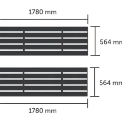 Halls integreret foldbar lamelbord t/ICON 8 9,7 m²
