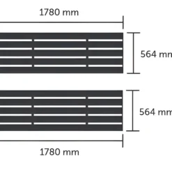Halls integreret foldbar lamelbord t/ICON planthouse 6 7,3 m²