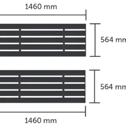 Halls integreret foldbar lamelbord t/ICON 6 6,1 m²