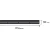 Halls integreret foldbar lamelhylde sort QUBE Square 6,3 m²