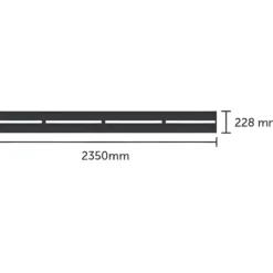 Halls integreret foldbar lamelhylde sort QUBE Square 6,3 m²