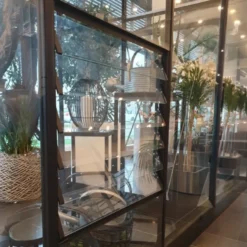 Halls jalousivindue sort inkl. glas