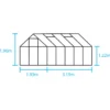 Halls Popular 106 drivhus sort med hærdet glas 6,2 m²