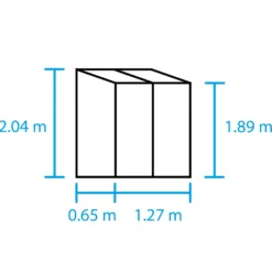 Halls Qube Lean-To 24 vægdrivhus sort med hærdet glas 0,8 m²