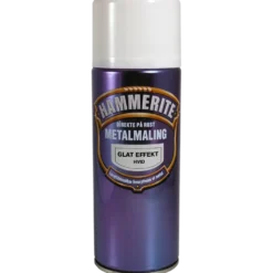Hammerite effekt metalmaling spray hvid 400 ml