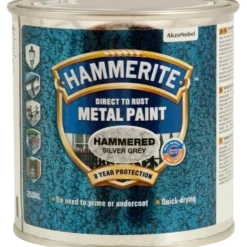 Hammerite effekt metalmaling sølvgrå 250 ml