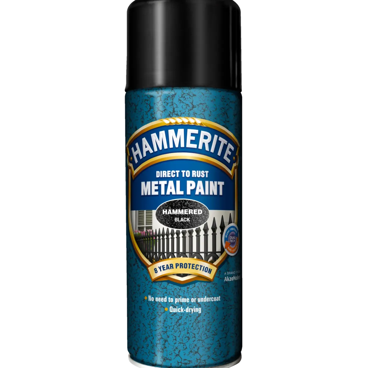 Hammerite effekt metalmaling spray sort 400 ml