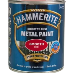 Hammerite glat-effekt metalmaling rød 750 ml
