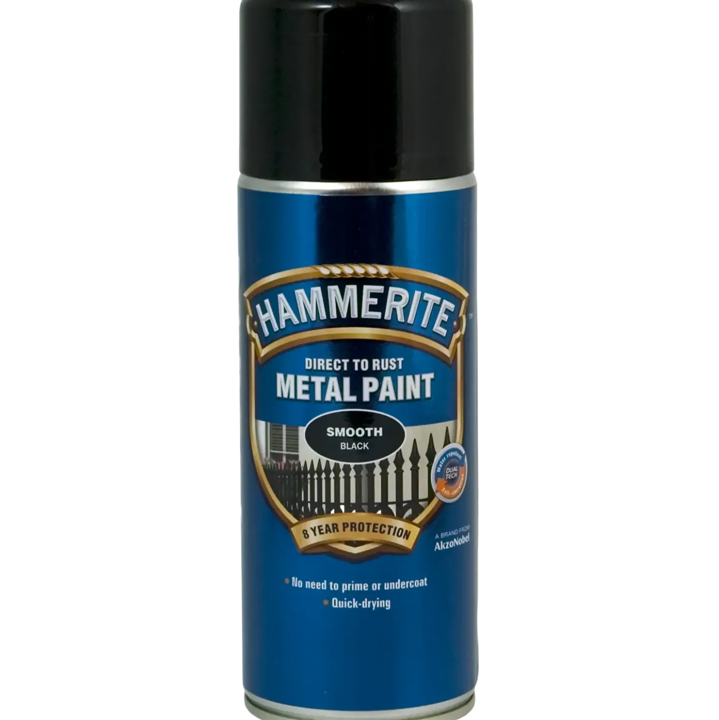 Hammerite glat-effekt metalmaling spray sort 400 ml