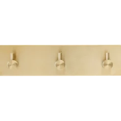 Håndklædeholder med 3 kroge messing