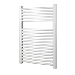 Håndklædetørrer i buet design 500x800 mm hvid