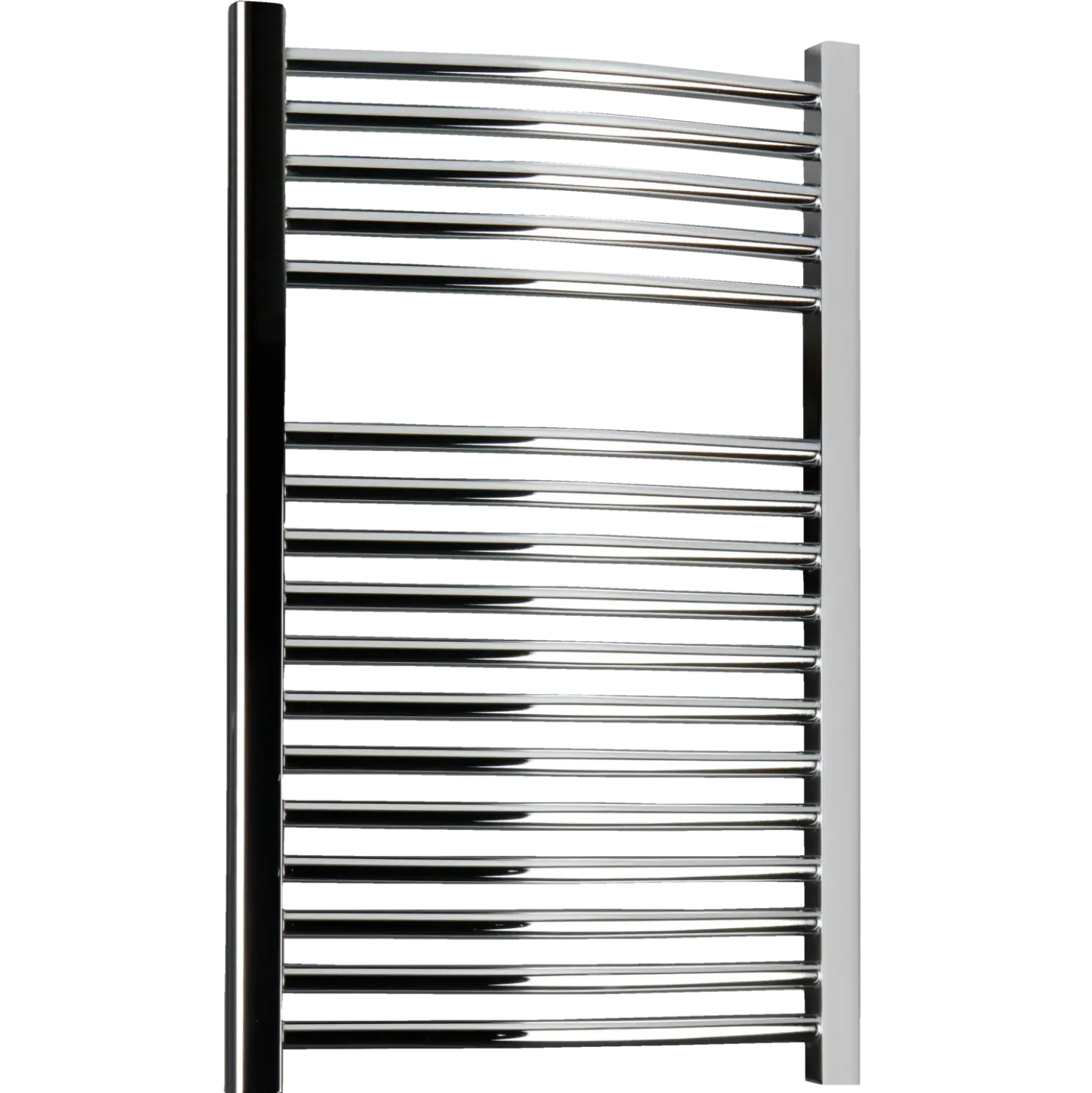 Håndklædetørrer i buet design 500x800 mm krom