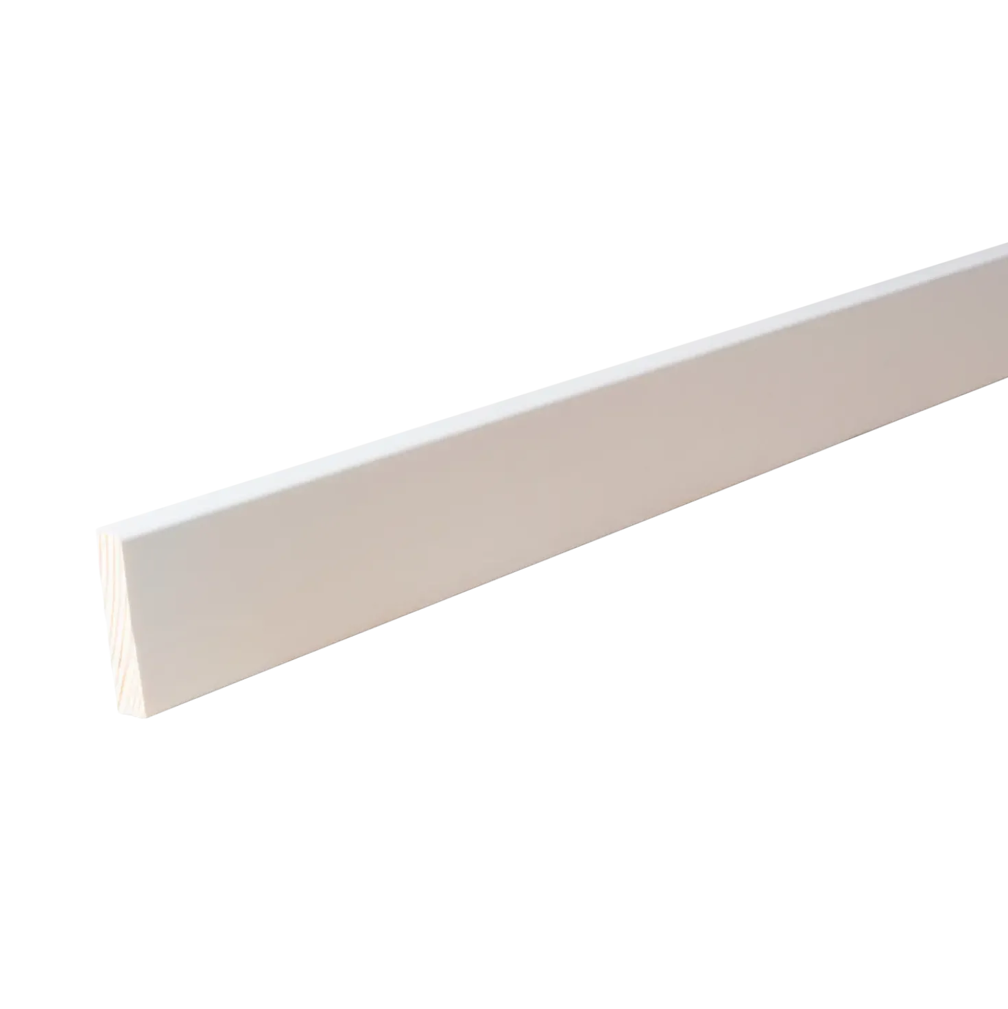 HT 38H fyr forkantliste 1 rund kant hvid 9x33x4450 mm