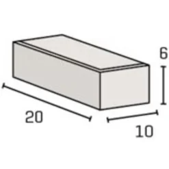 IBF Hollændersten Sort / Antracit - 10x20x6 cm