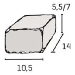 IBF Holmegaardsten®, Halve, 10x10,5x7 cm, antracit