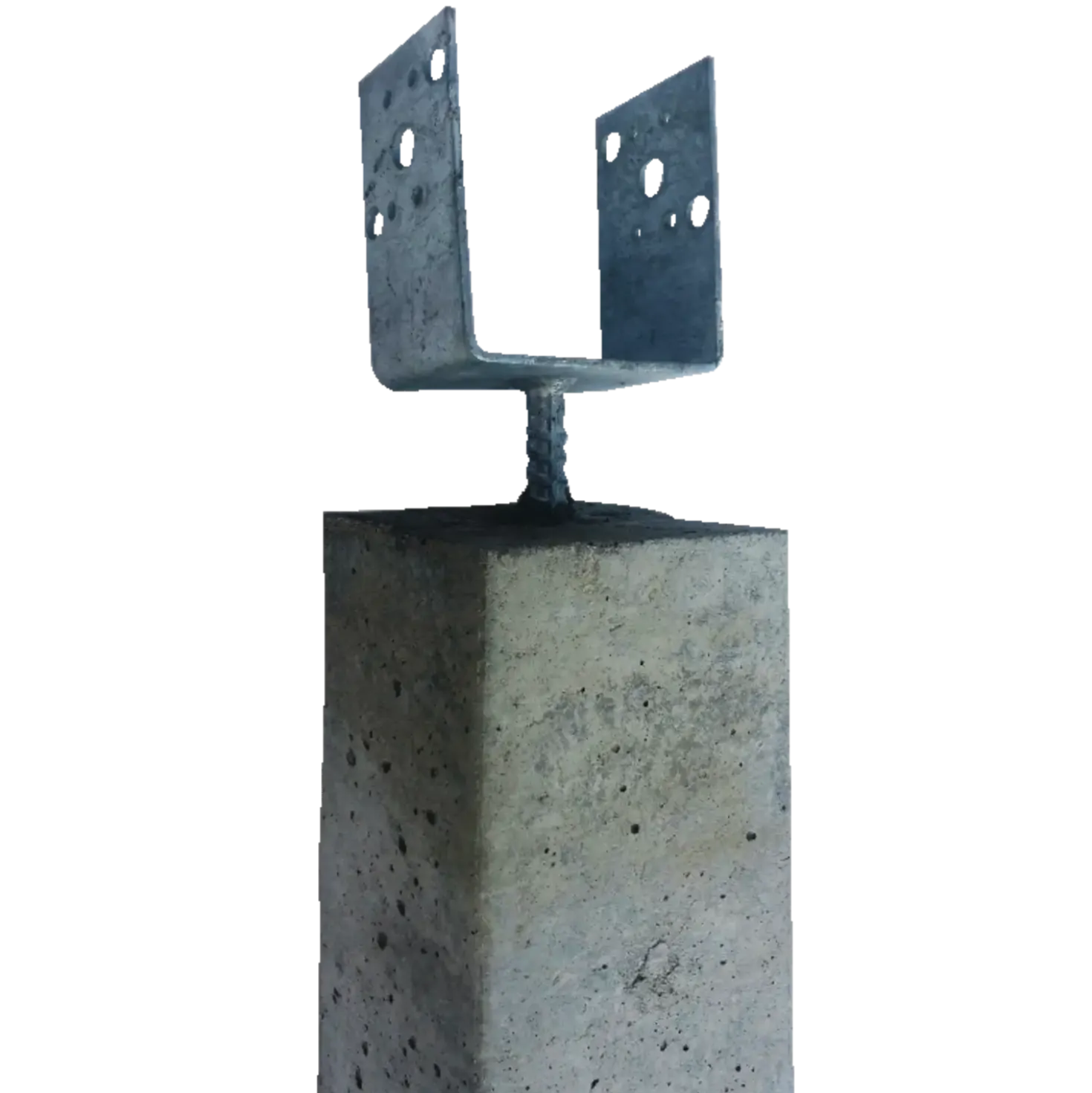 IBF stolpebæringer 4" gaffel 12x15x80 cm grå