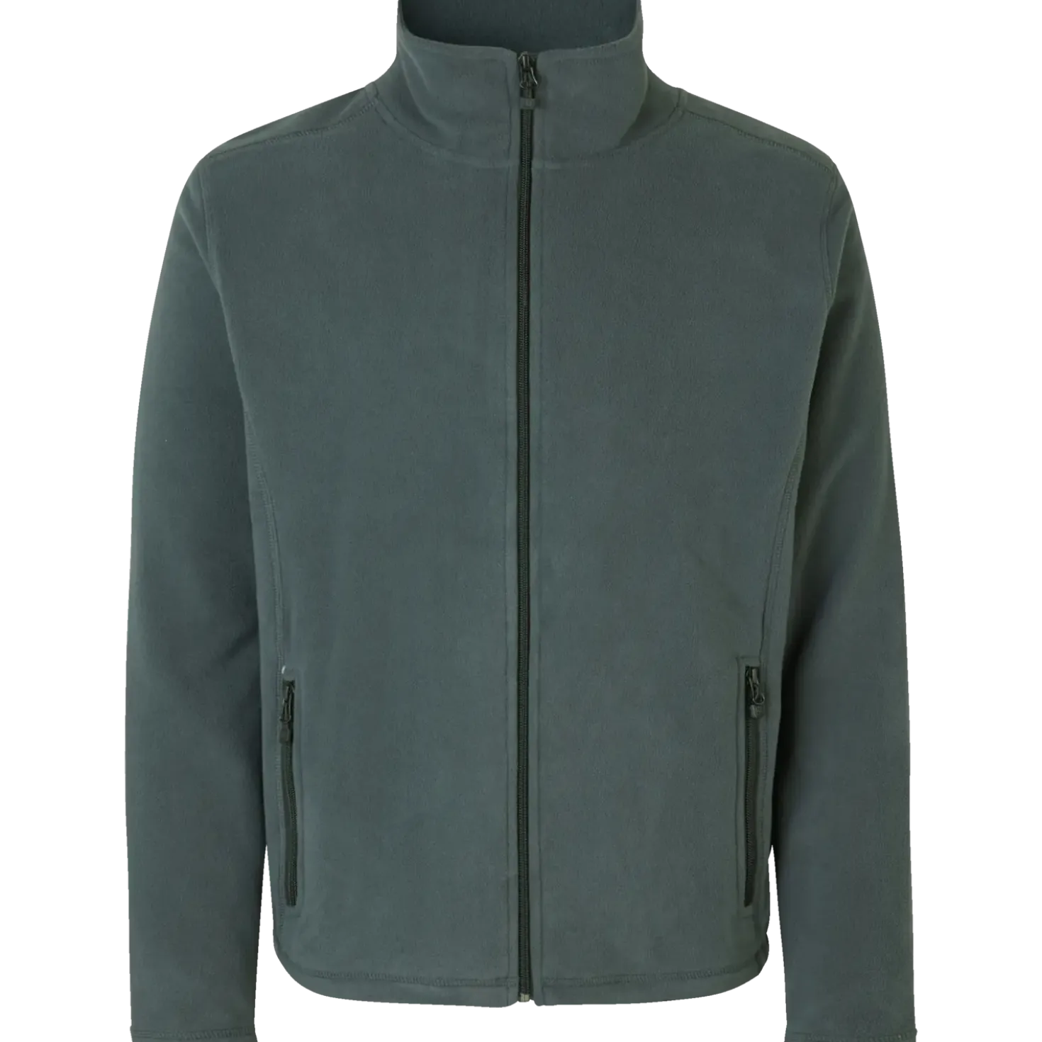 ID herre mikrofleece cardigan grå str. 2XL