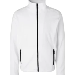 ID herre mikrofleece cardigan hvid str. 2XL