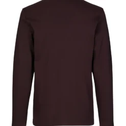 ID Interlock herre langærmet t-shirt mørk bordeaux str. 2XL