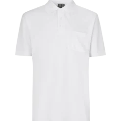 ID klassisk herre poloshirt hvid str. M