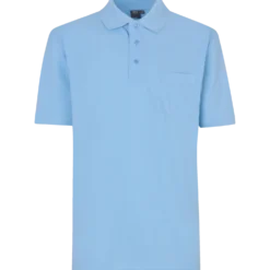 ID klassisk herre poloshirt lys blå str. XL