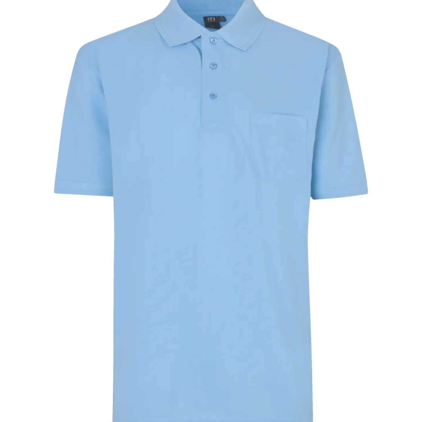 ID klassisk herre poloshirt lys blå str. XL