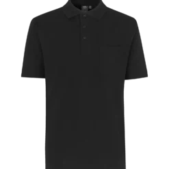 ID klassisk herre poloshirt sort str. M